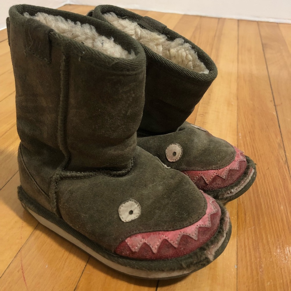 Kids emu dinosaur boot size 10